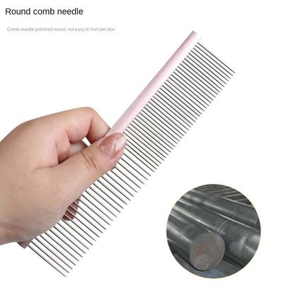 Professional Stainless Steel Pins Pet Comb Light Aluminum Hair Removal Cleaning Hair Trimmer Brush Dog Grooming Comb Dogs/Cats