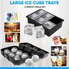 Diamond Rose Shaped Ice Cube Mold Food Grade Silicone Square Round Ice Cube Maker High Quality Ice Cube Tray for Making Drinks