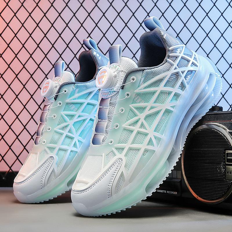 Sports Men's Shoes Spring Casual New Youth Non-slip Full Palm Air Cushion Running Shoes Dad Shoes