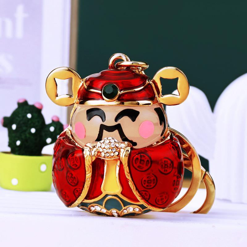 Diamond inlay, fortune bag, car keychain, women's handbag pendant, metal keychain ring, Christmas gift, Stocking stuffers, Valentine's Day gift