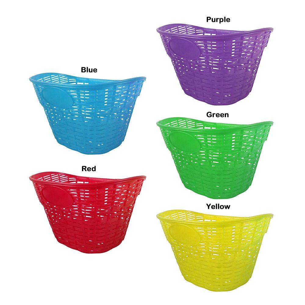 Coș Plastic pentru Bicicletă Copii, Multicolor, Coș Față pentru Elevi, Accesorii Ciclism Spate