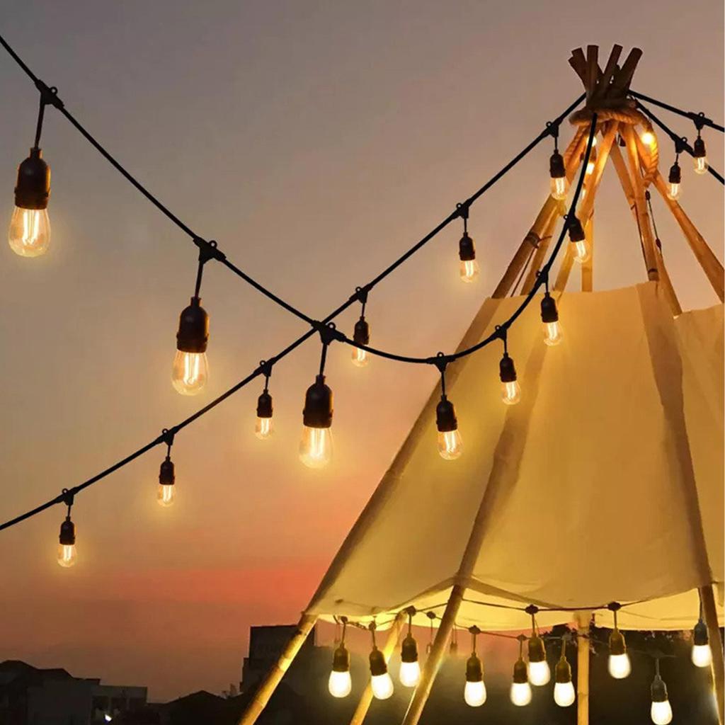 10 великих ліхтарів, які підключаються комерційного класу, водонепроникні зовнішні світлодіодні гірлянди, прикраса для святкового весілля в саду