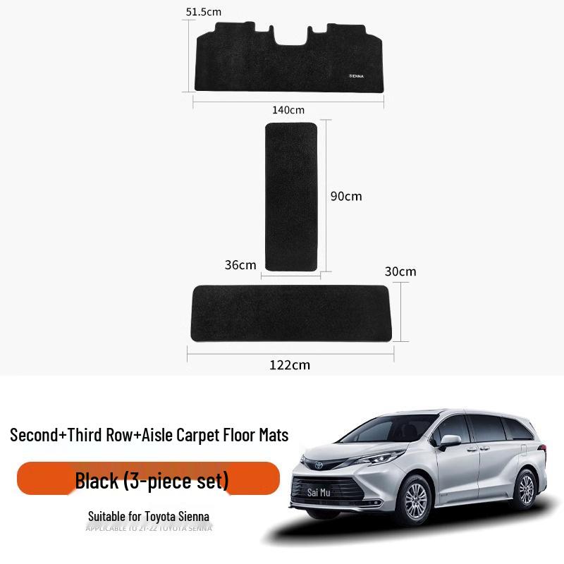 Toyota Sienna Middle Row Starry Sky Carpet Floor Mats for Gravia Decoration
