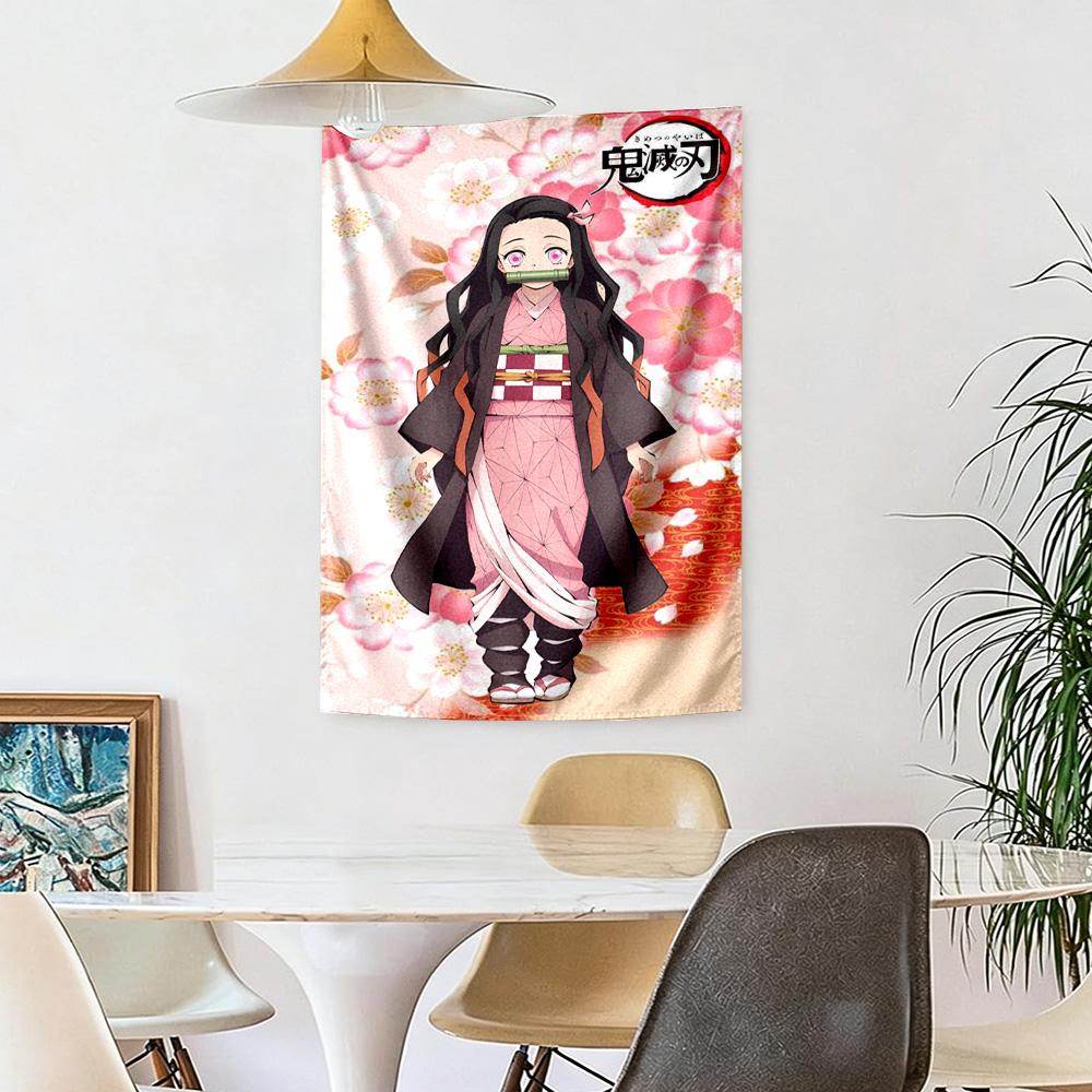 Kimetsu No Yaiba Wall Decor Tapestry Art For Pet Memorial Birthdaywedding Party Backdrop Family Gift