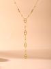 Stainless Steel Gold-Plated Ferris Wheel Pendant Necklace - Light Luxury & Elegant Style