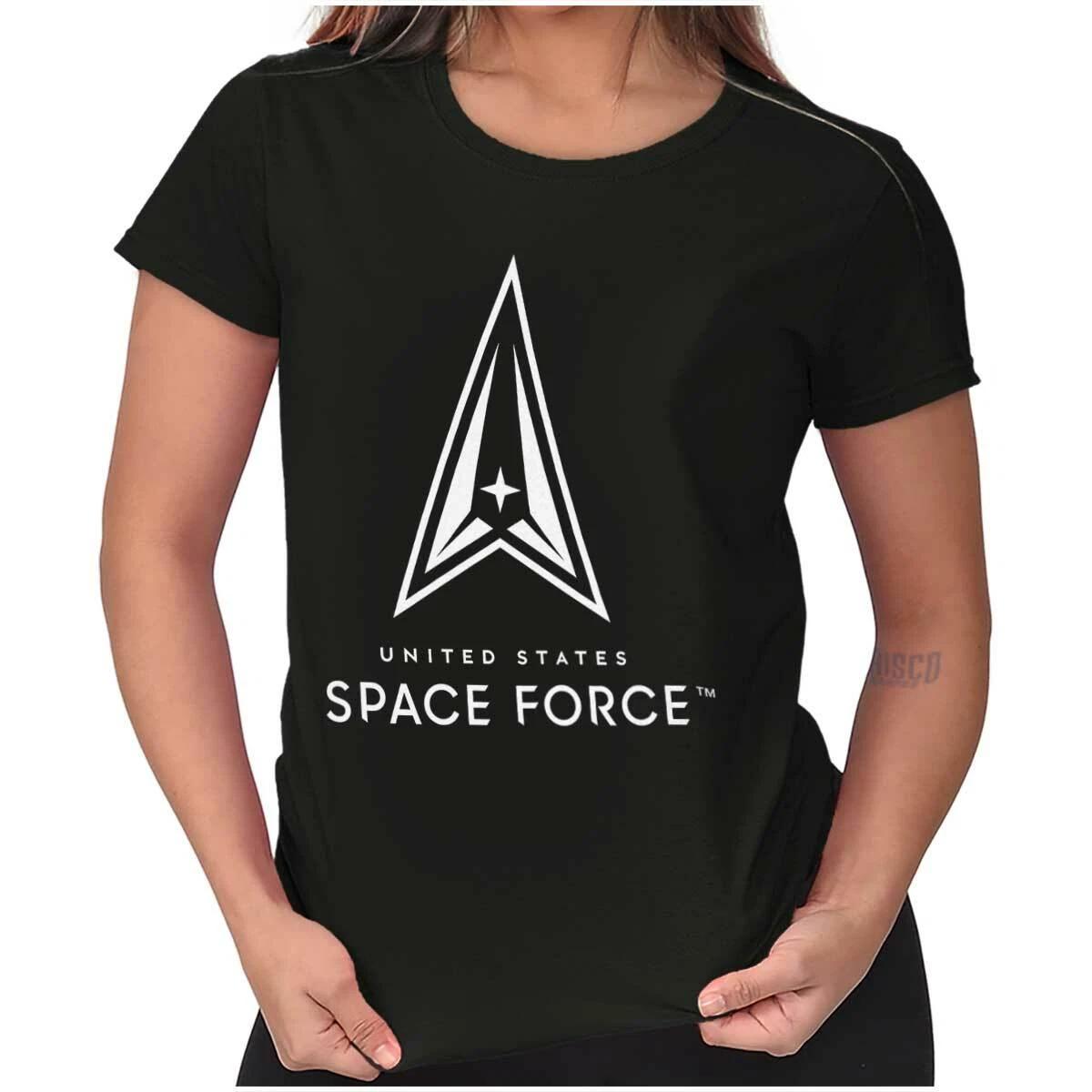 United States Space Force Logo Military Gift Womens Top Junior Graphic Tee S