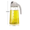 Oil Bottle Dispenser Glass Oil Sauce Bottle Dispenser for Kitchen Leakproof Glass Oil Bottle, 630ML 22OZ  Auto Flip Oil Bottle
