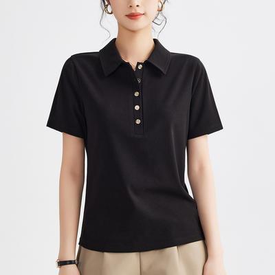 Women's New Summer Lapel Casual Short Sleeved Slimming Top