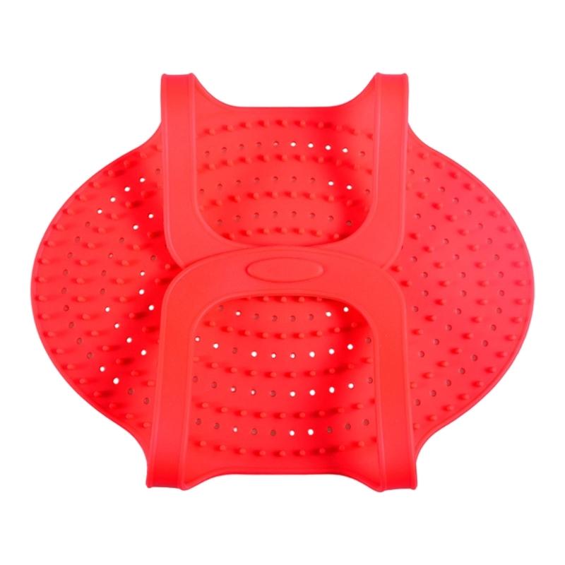 

Food Grade Silicone Turkey Lift Pad with Locking Handle Heat Resistant Multipurpose Kitchen Cooking Utensil Tool красный