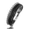High Quality Stainless Steel Leather Bracelets For Men Six Color Punk Curb Cuban Link Chain Bracelets On the Hand Jewelry Gifts