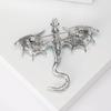 Enamel Dragon Brooches for Women Unisex Rhinestone Necklace Flying Dragon Pins Banquet Party Backpack Gifts Jewelry Accessories