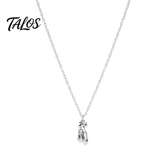Lightweight Charm Necklace Ballet Shoes Necklace, Elegant Ballerina Pendant Dainty Comfortable Everyday Dancer Stylish Jewelry for Women Girls