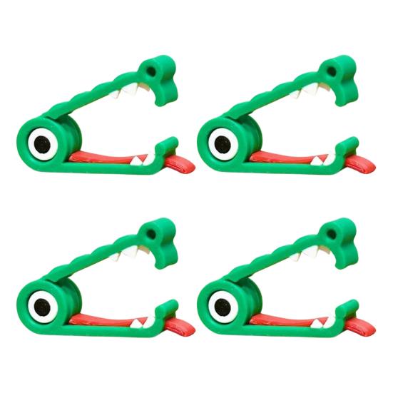 1/2/3/4/5Pcs 3D Printed Crocodile Cable Organizer Reusable Earphone Charging Cable Power Cord Holder Clip Fixator Keeper Wire Management Tools