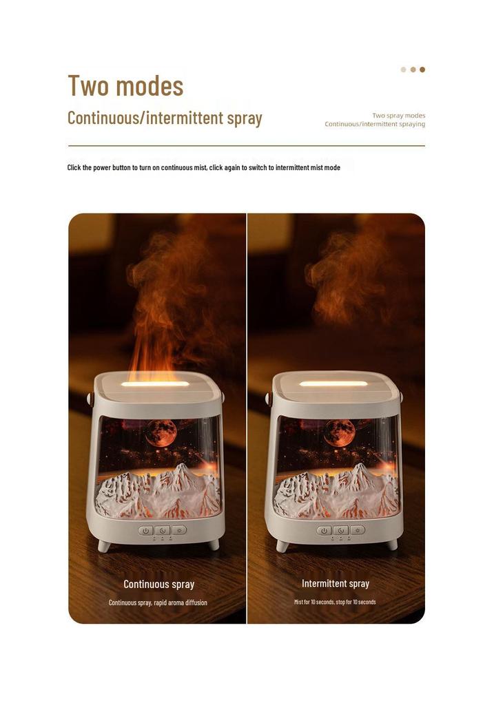2025 Galactic Aroma Diffuser: USB-Powered Seven-Color Flame Humidifier for Home