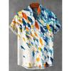 Tierprint Herrenhemd Sommer Lässig Kurzärmliges Oberteil Hawaiianhemd Herren Oversized Revers Knopf Herrenhemden