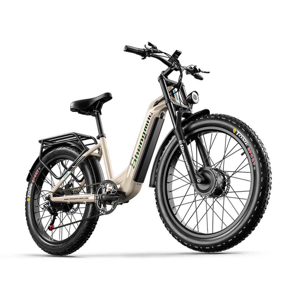 Shengmilo S700 Bicicletta Elettrica per Adulti 2000W Con Due Motori, Batteria 48V17.5AH840WH Città Ebike, 26 Pollici Fat Tire E-Mountain ebike