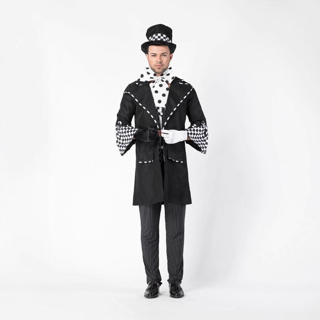 Magician Men's Uniform Suit Mime Chaplin Cosplay Stage Costume