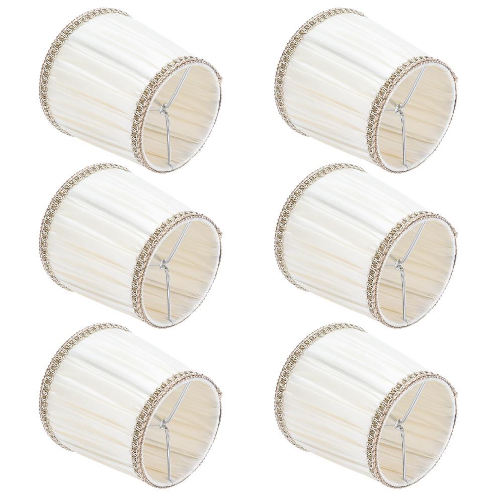 6PCS 4.7 Inch Height Lampshade Fabric Chandelier Lamp Shades Unique Wall Lamp Shade  Floor Lamp