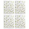 Flower Nail Art Stickers French Nail Decals Adhesive Flower Designs Nail Decals Nail Art Decorations for Womens Girls