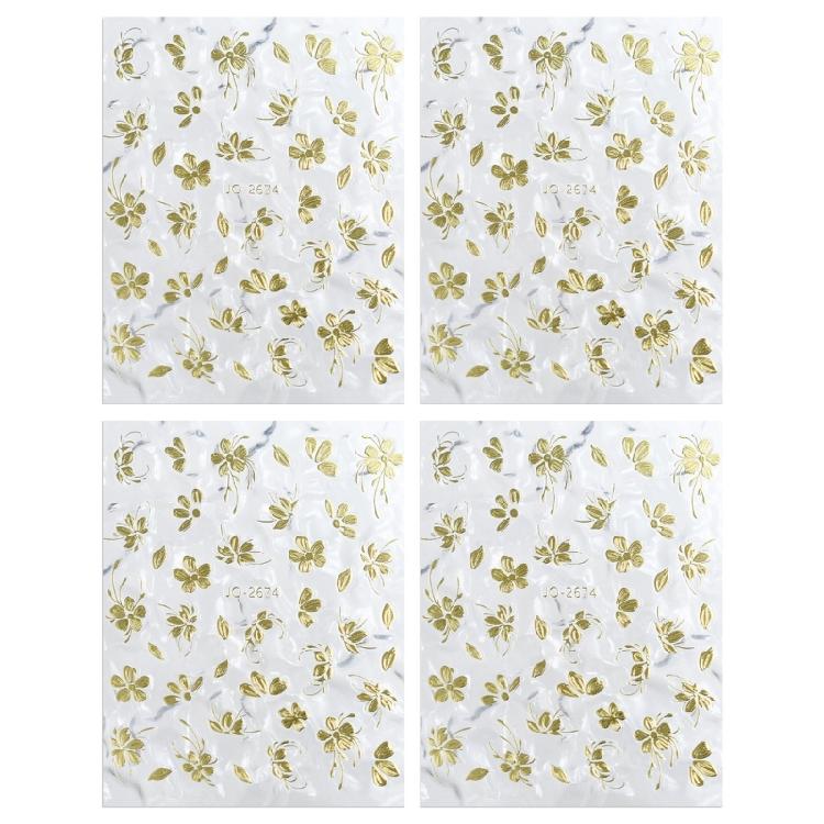 Flower Nail Art Stickers French Nail Decals Adhesive Flower Designs Nail Decals Nail Art Decorations for Womens Girls