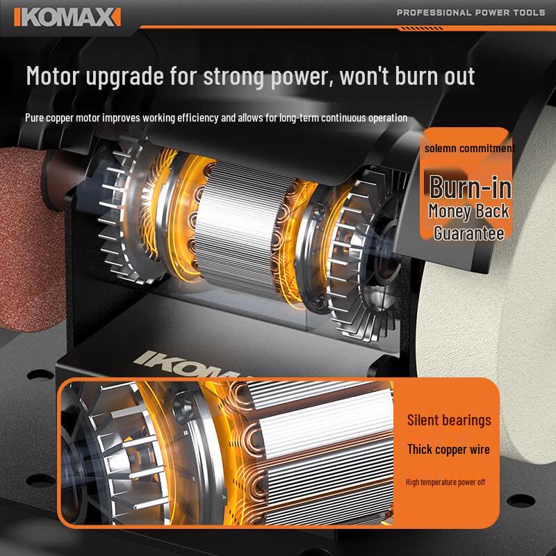 KOMAX Mini Electric Bench Grinder & Knife Sharpener CN Plug (adapter Included)
