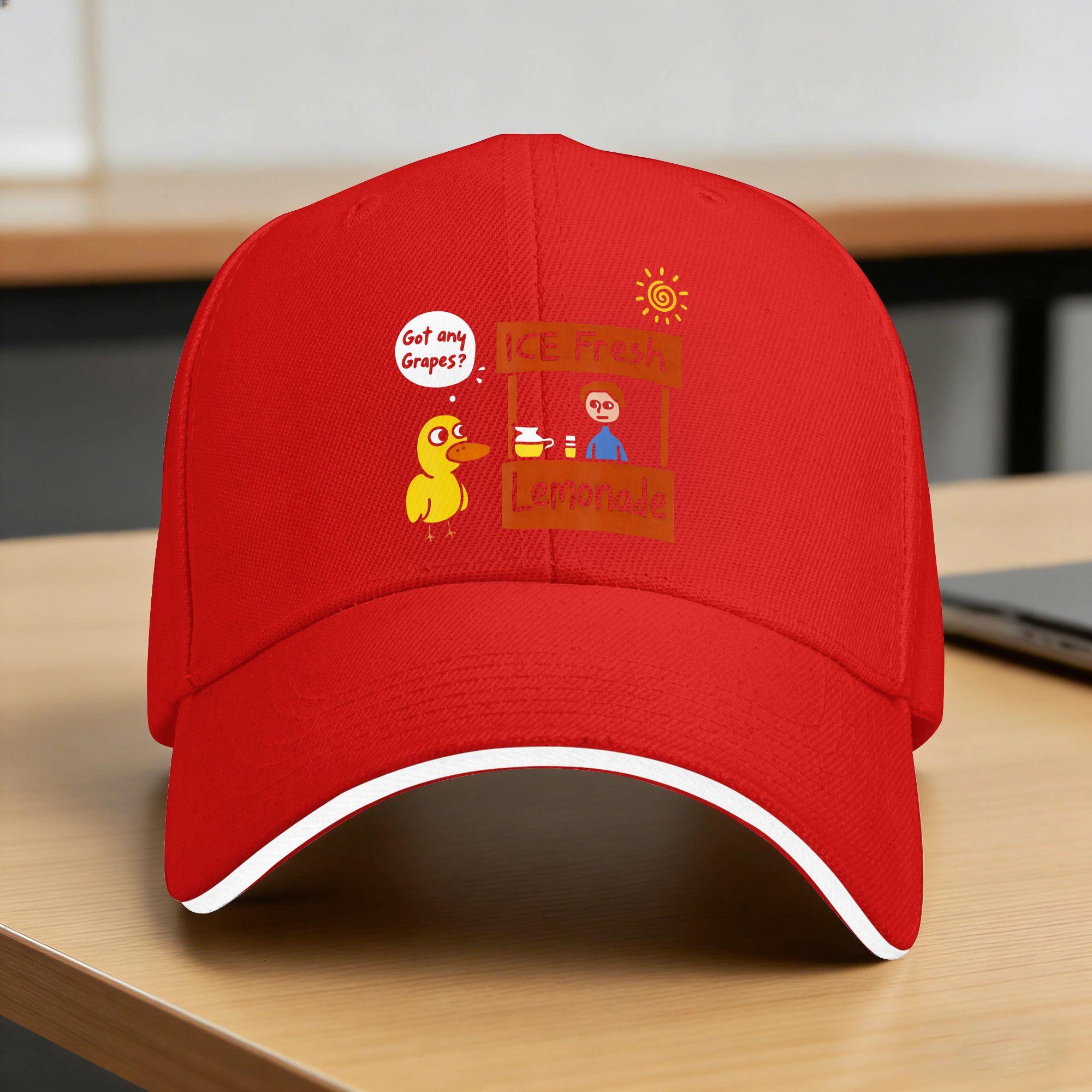 Summer Casual Baseball Cap The Duck Song Got Any Grapes Ice Fresh Lemonade Funny Meme Hats For Unisex High Quality  Baseball Caps One Size