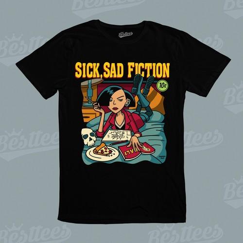 Kids / Men / Women Cartoon Sick Sad Pulp Daria Jane Lane Fiction T-Shirt S разноцветный