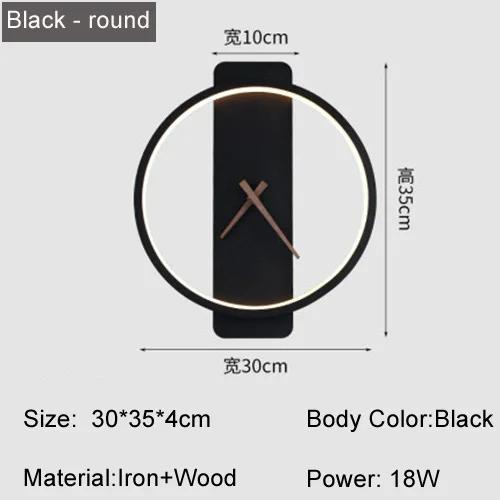 Moderne LED Wand Lampe Uhr Wand Leuchte für Schlafzimmer Wohnzimmer Esszimmer Gang Veranda Indoor Wand Dekor Beleuchtung Leuchte Glanz