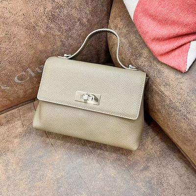 Genuine Leather Women's Handbag Light Luxury Women's Small Bag Simple and Stylish One-shoulder Oblique Span Bag