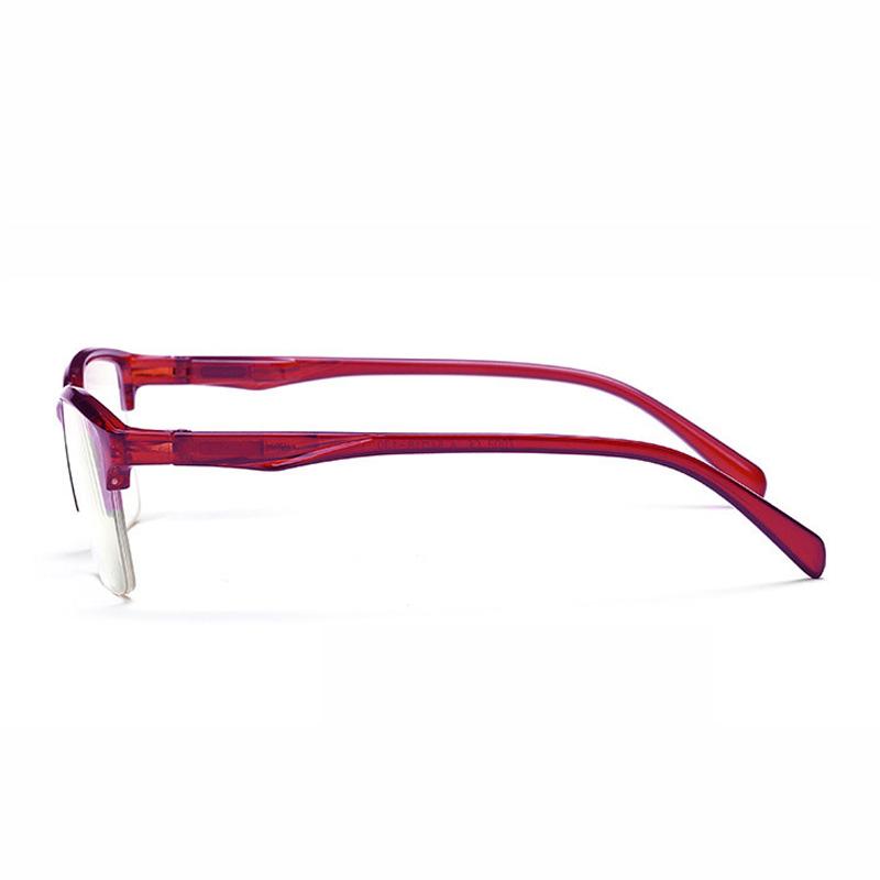 Half Frame Reading Glasses Presbyopic Eyewear Male Female Far Sight Glasses Ultra Light Black With Strength +75 To +400