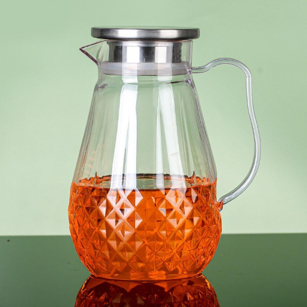 With Handle Clear Beverage Pitcher 1500ml Heat Proof Water Jug Household Use