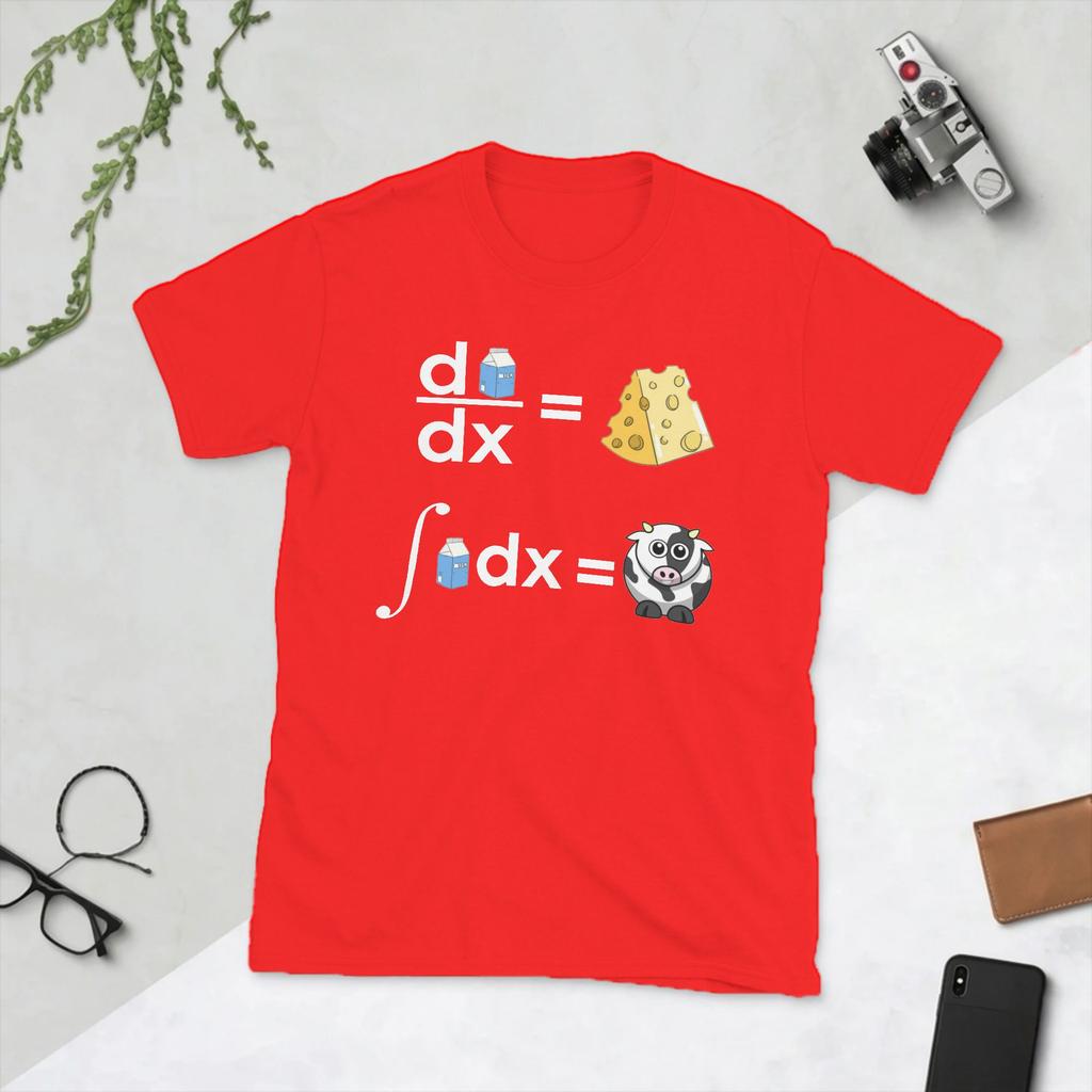 Milk Calculus Milk Differential Is Cheese Unisexs T Shirt Cow Funny Science Math Tee Shirt Short Sleeve TShirt Cotton Gift Tops