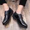 Men Gold Black Dress Shoes Formal Leather Brogue Wingtip Business Shoes Derby Men's Tuxedo Wedding Shoes Over Sized