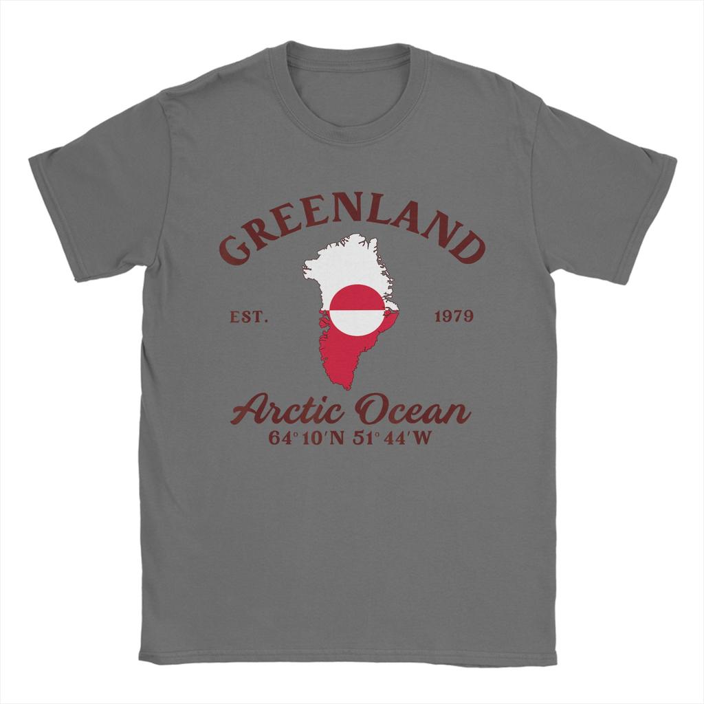 Mens Greenland Map Flag Travel Souvenir Greenlandic Pride Roots T Shirt  Pure Cotton Clothing Short Sleeve O Neck Tees TShirts