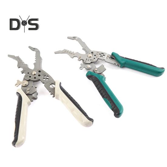 Multifunktions-Abisolierzange, robuste Abisolierzange aus Legierung, Crimper-Cutter, ergonomischer Griff, tragbare Kabelschneidezange für Elektriker