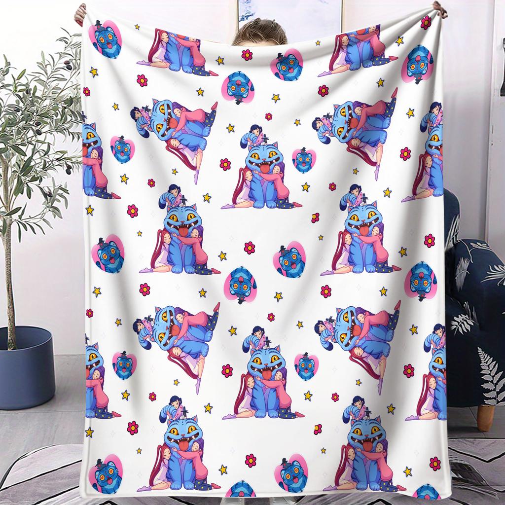 Kpop Star Printed Small Cover Blanket Soft Cozy Breathable Skin Friendly All Season Bedroom Sofa Dorm Car Camping Nap Fans Gift