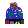Hot Sale Jacquard Christmas Hat Hairball Ruffled New Year's Gift Winter Warm Cover Knitted Hat