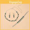 Water Drop Bridal Jewelry Set With Colorful Water Drill For Fashion Women