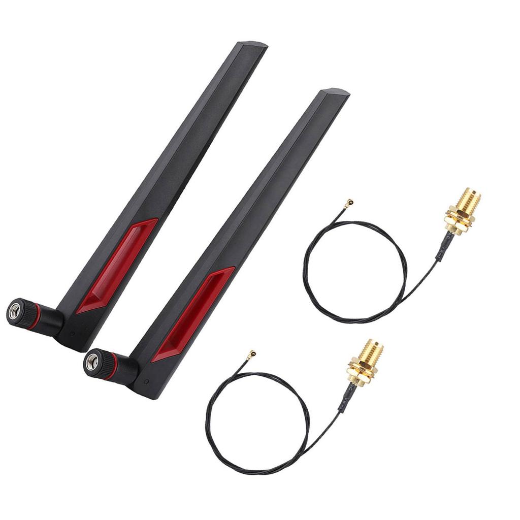 2PCS M.2NGFF Wireless Network Card Connect Cable 2*8DBi AC688 Network Antenna