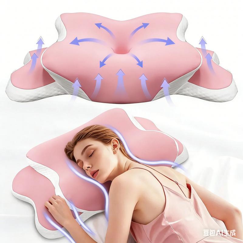 Cervical Pillow for Neck Support Ergonomic Butterfly Memory Foam Pillows for Sleeping Side Back Stomach Orthopedic Bed Pillow