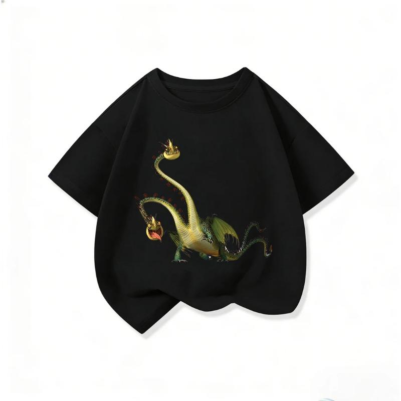 Relaxed Fit Children Short Sleeve T Shirt Kawaii Round Neck Lovely How To Train Your Dragon Graphic Street Style 3 To 14