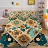 Set Biancheria da Letto per la Casa Lusso Fiore Stampa 3D Copripiumino Set Copripiumino Donna Regina Poliestere Copriletto