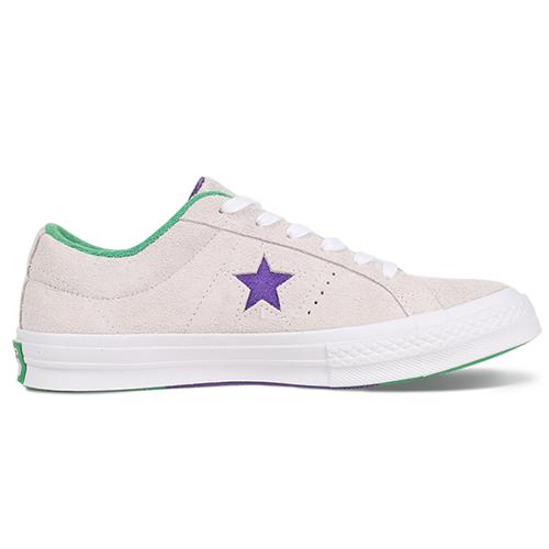 Converse One Star Low top Canvas Shoes Unisex Gray Purple 160592c