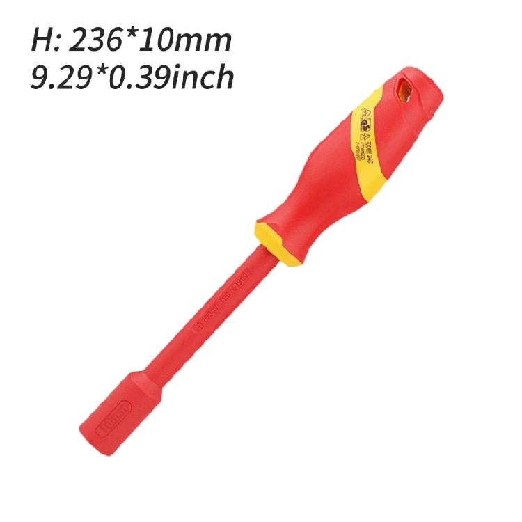 Professional Insulated Socket Wrench 1000V Safety Electrical Work Hexagonal Socket Screwdriver Tool For Electrician