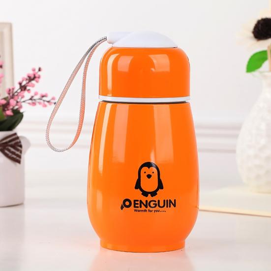 180ml Stainless Insulated Vacuum Steel Penguin Design Leakproof Water Cup Bottle