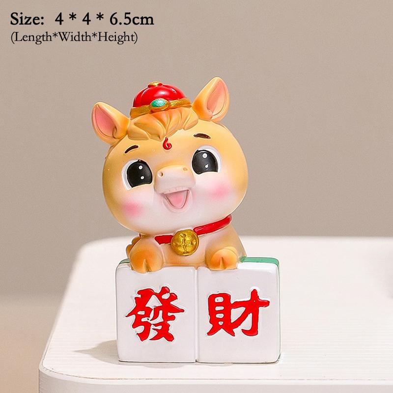 2026 Cute Year Of The Horse Ornament Lucky New Year Horse Toy DIY Desktop Decoration Car Ornament Pony Decor New Year Gift