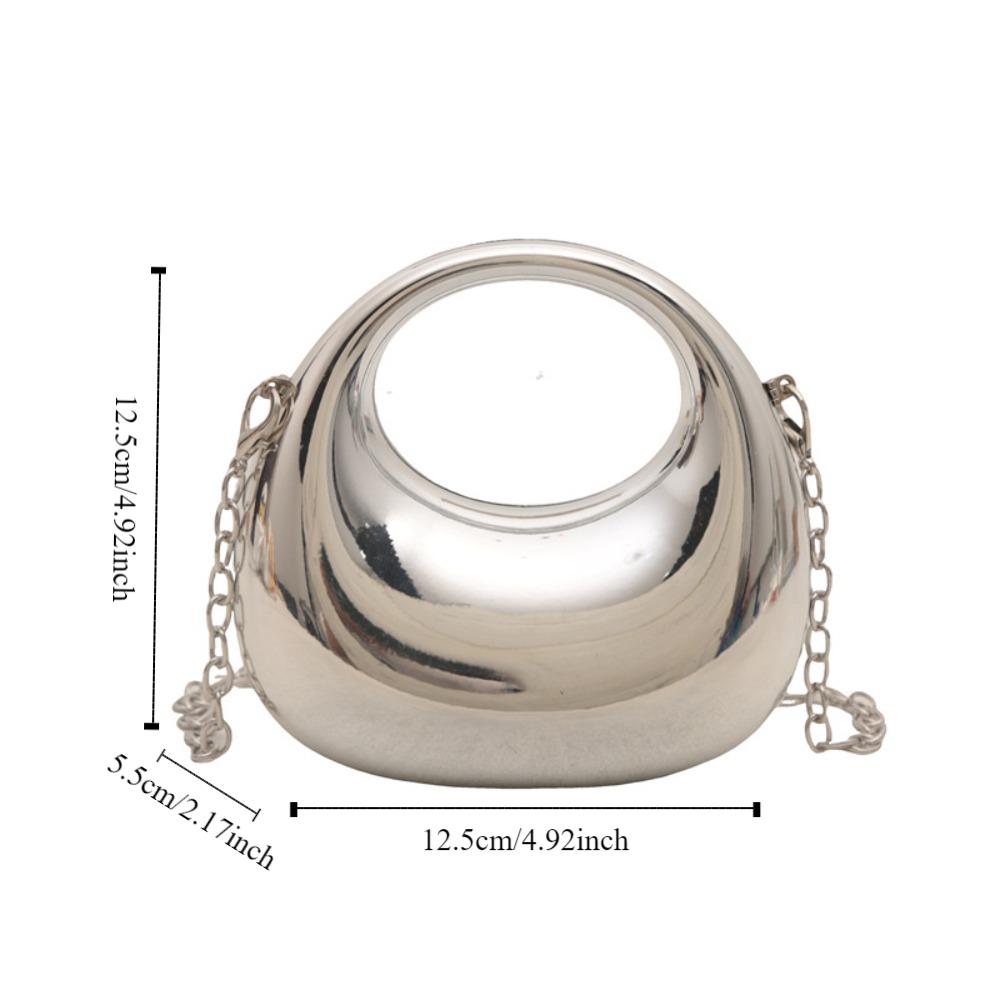 Korean Style Banquet Chain Bag Silver Funny Party Bag Retro Acrylic Box Shoulder Bag  Girls