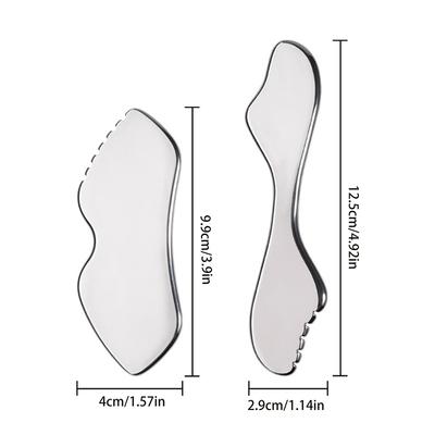 Body Massager Facial Lifting For Muscle Relaxing Soft Tissue Reduce Head Neck Back Pain Stainless Steel Gua Sha Board Scraping