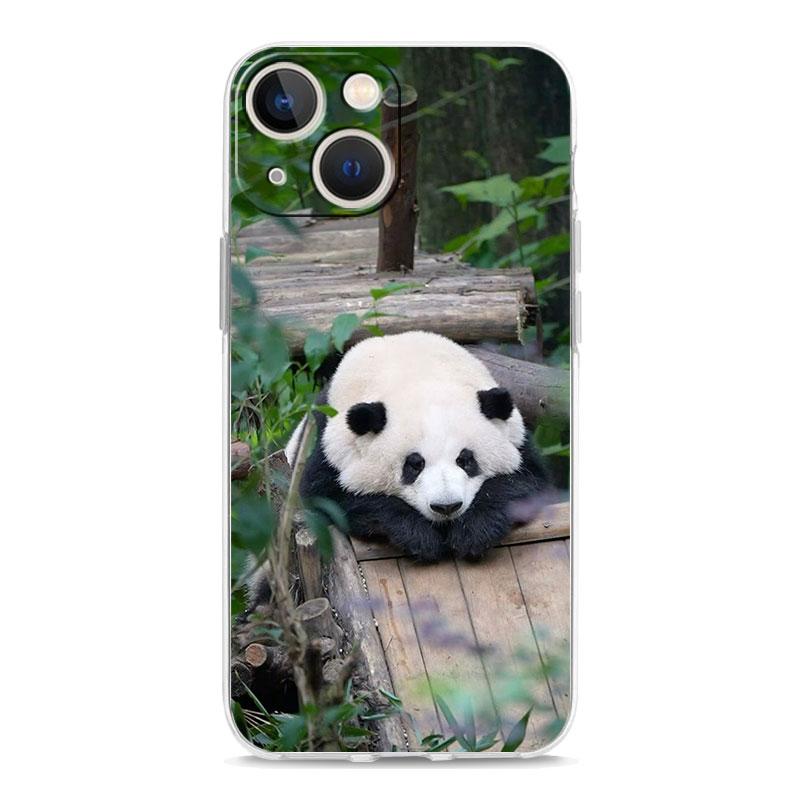 Custodia per Telefono Per iPhone 17 Custodie iPhone Air 16 15 12 13 14 Pro Max 7 8 Plus 16Pro iPhone11 Trasparente Morbida Cover panda