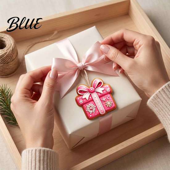 Wooden Gingerbread Man Decorations 12/24/36Pcs Pink Christmas Ornaments, Xmas Tree Hanging Decorations, Unique Theme Holiday Ornaments Festive